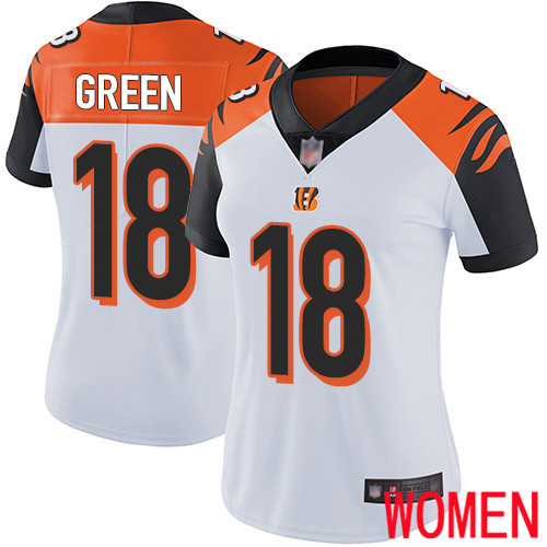 Cincinnati Bengals Limited White Women A J  Green Road Jersey NFL Footballl #18 Vapor Untouchable
